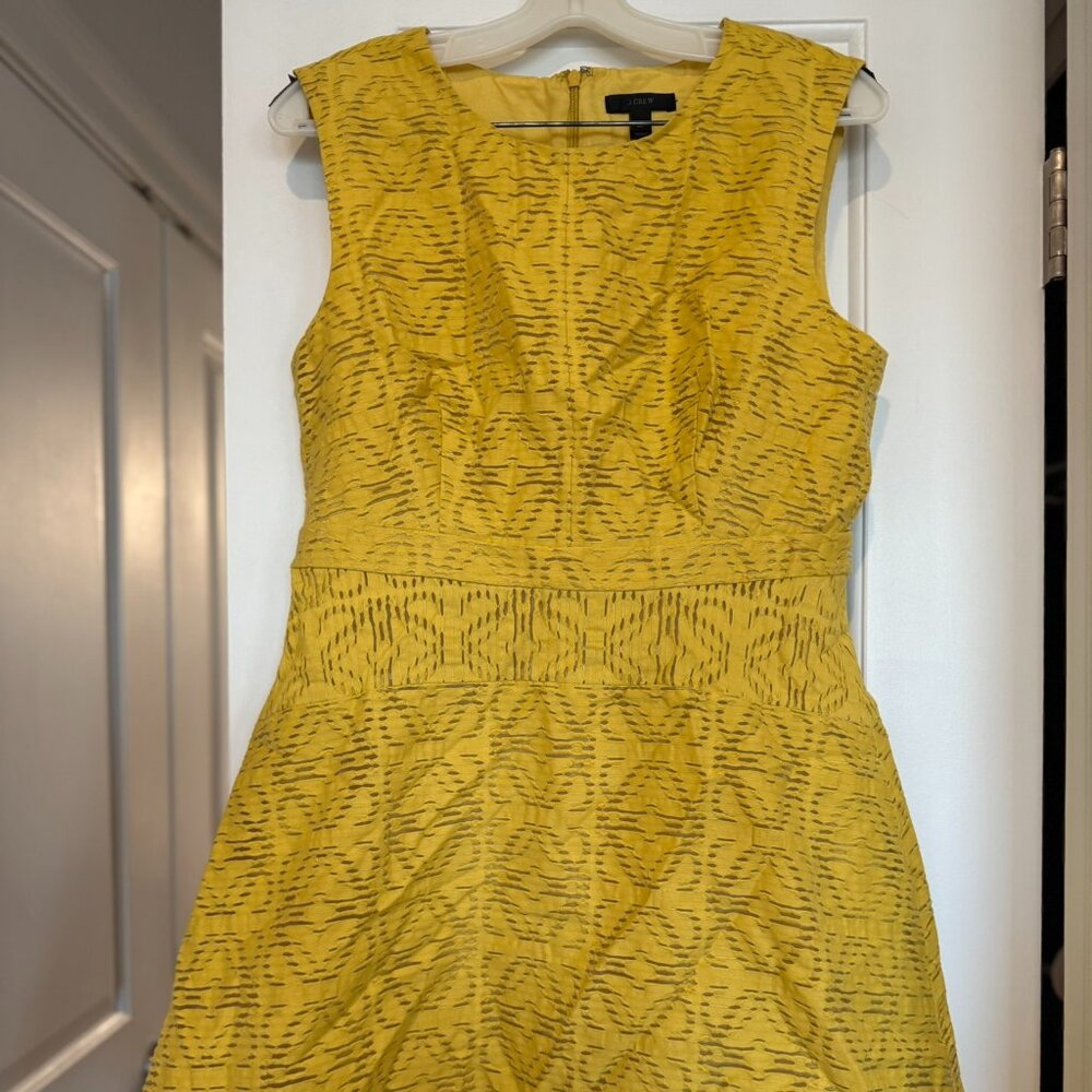 JCrew Yellow A-Line Dress - Size 12 petite - Like new